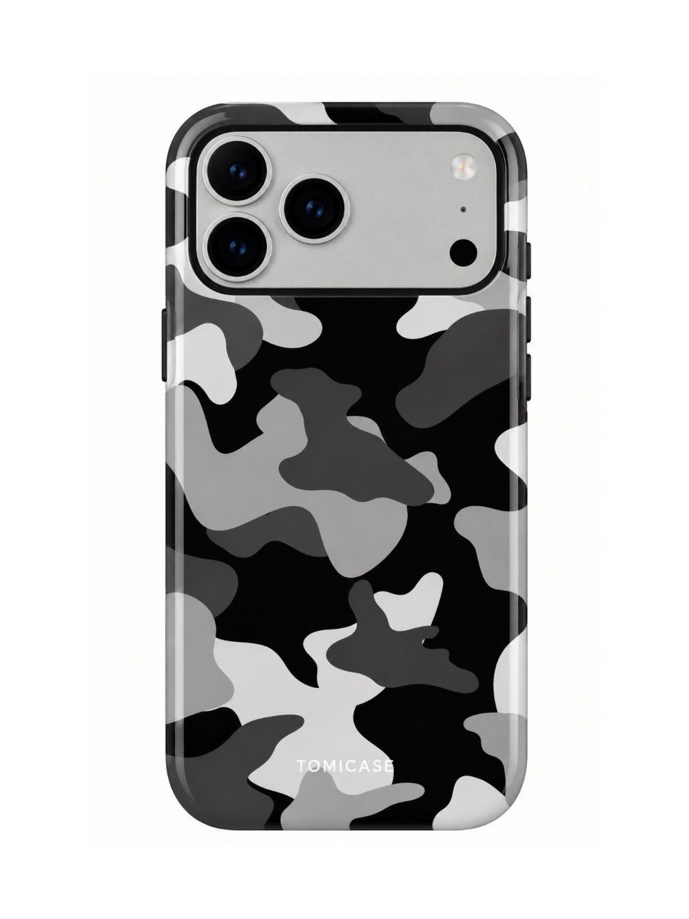 Black & Gray Camo Phone Case for iPhone Tomicases